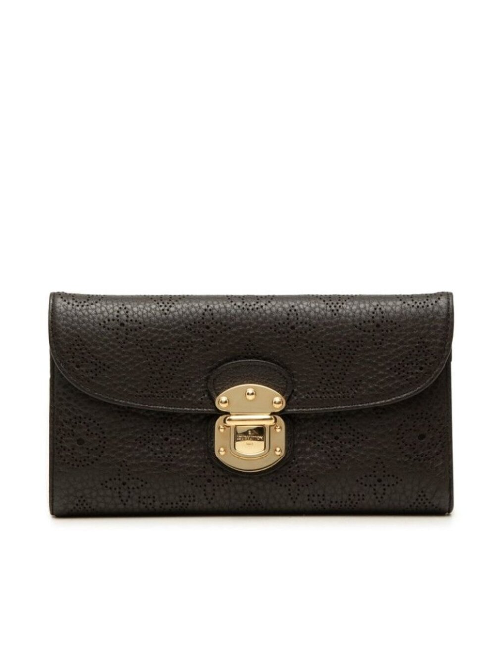 Louis Vuitton Monogram Mahina Portefeuille Amelia Trifold Wallet Chocolat Dark